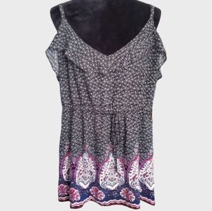Torrid size 4 4x stretch tie front printed cami
